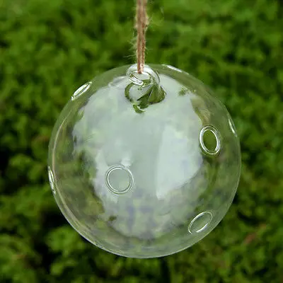 10 CM Transparent Clear Wall Hanging Glass Vase Terrarium Plants Flower Hydroponic Micro Landscape DIY Candlestick Home Decor 5