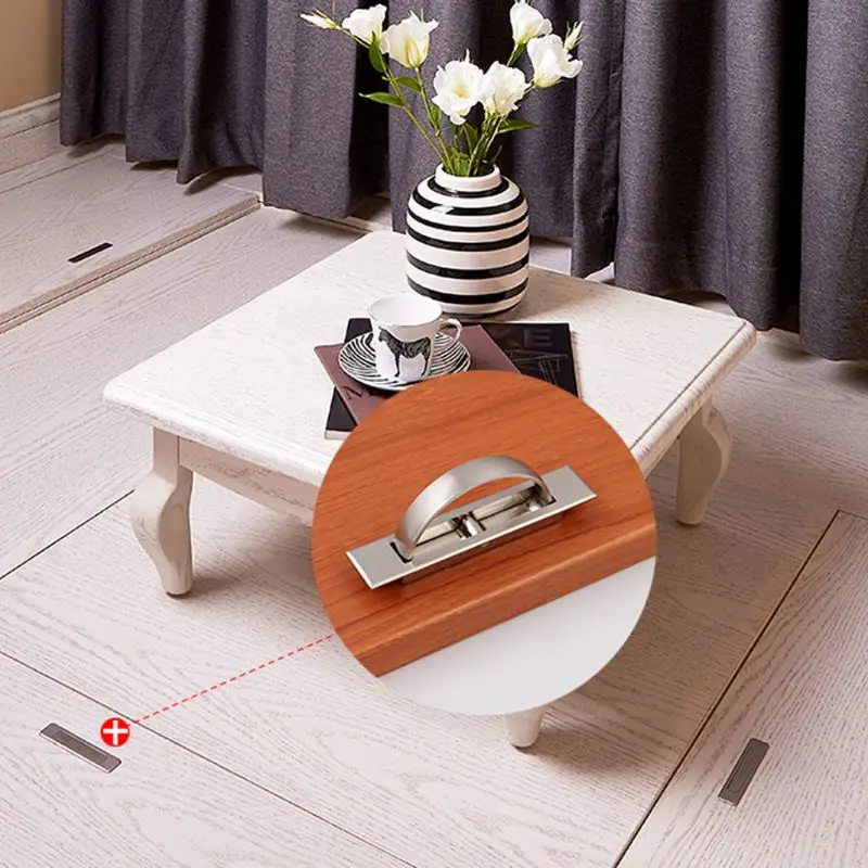 InvisibleTatami Cabinet Drawer Handle Rotating Hidden Grip Pulls Handld Hardware