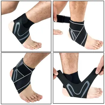 Hot Koop Enkel Ondersteuning Mouwen Hit Kleur Zachte Ankle Brace Protector Basketbal Voetbal Fitness Nylon Enkel Ondersteuning Brace
