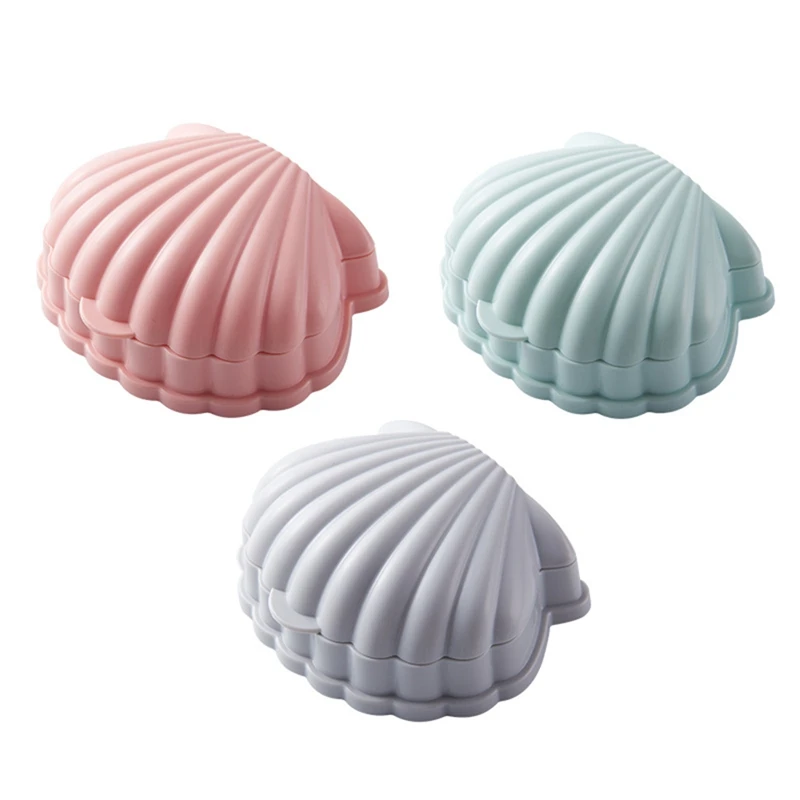 

Creative Portable Shell Shape Soap Box Bathroom Drain Soap Holder Travel Soap Protect Case Bathroom Accessories