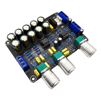 

Newest Dual NE5532 Preamplifier Board Audio Equalizer Preamp Treble Bass Tone Control Pre Amplifier DIY Preamplifier Module