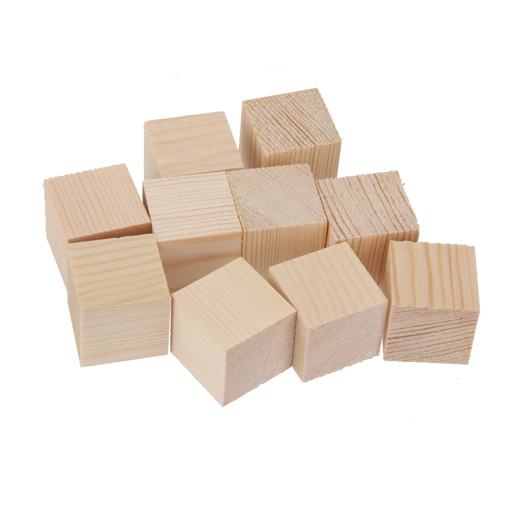 1 inch wooden cubes