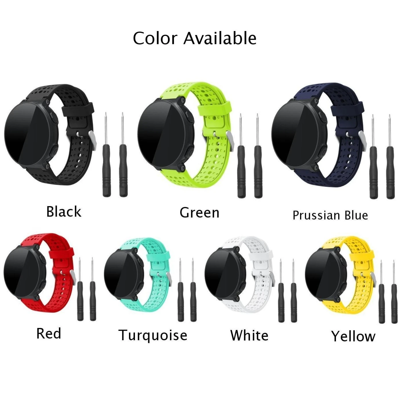 Для Garmin Forerunner 220 230 235 620 630 735XT ремешок для наручных часов для силиконовый регулируемый ремень для 135-215 мм
