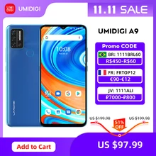 UMIDIGI – téléphone portable A9, Android 11, Version globale, Triple caméra AI 13mp, Helio G25 Octa Core, 6.53 pouces HD +, 5150mAh, en Stock