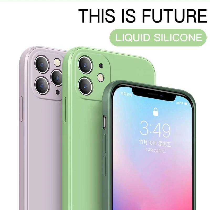 Luxury Right Angle Liquid Soft Silica Gel Phone Case For Xiaomi Redmi 11 Pro Ultra Lite 11X 10T 11I Candy Color Protection Cover