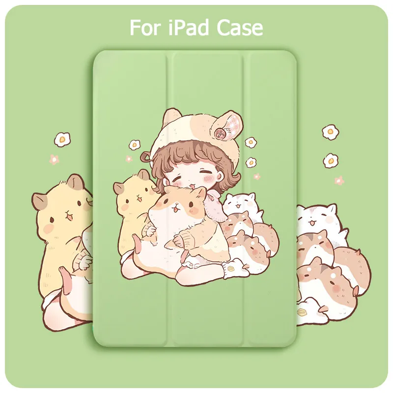 

10.2-in iPad 2019 Flip Case Beauty For iPad Mini 5 4 Pro 2020 Tablet Case Cover Auto Sleep Wake For iPad Air 2 iPad Protective