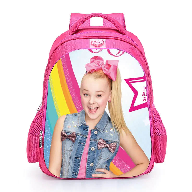 Розовые рюкзаки Jojo Siwa для девочек детские школьные сумки с мультипликационным