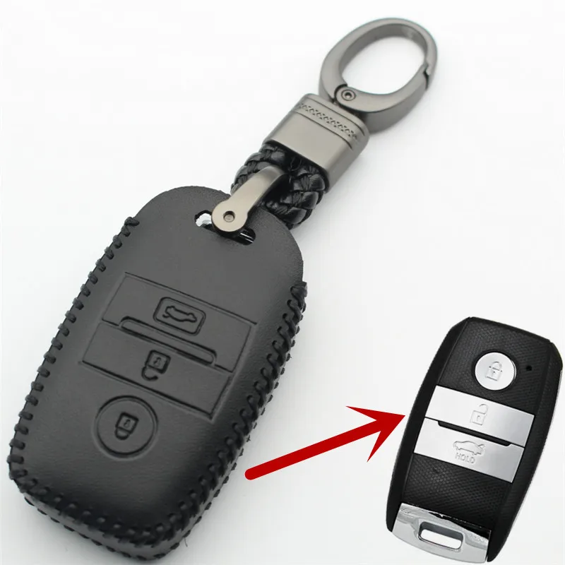 Genuine Leather Key Case Remote Key Cover for Kia K3/Rio/Ceed/Cerato/Optima/K5/Sportage/Sorento/K2/Soul/Sedona/Carnival/K4 L17