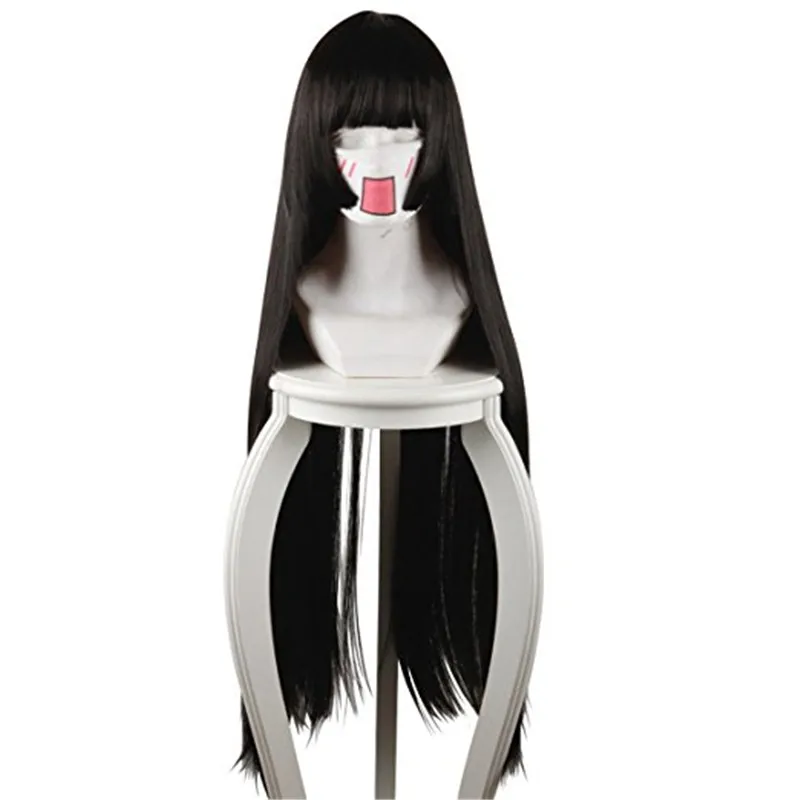 Аниме Kakegurui компульсивный игрок Jabami Yumeko волосы Косплей Костюм длинные прямые черные женские вечерние 80 см синтетический парик