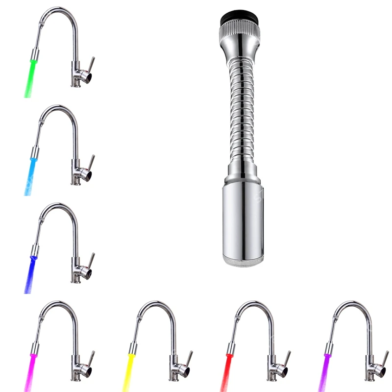 Led Change Shower Water Tap Led Water Faucet Battery Tap Faucets Light Shower 7 Aliexpress
