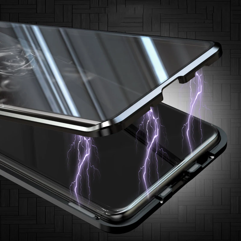 Роскошный чехол для Samsung Galaxy S20 Plus Ultra с полной защитой 360 Магнитный закаленным
