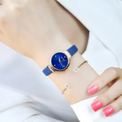 

Mei gainer megir New Style WOMEN'S Quartz Watch Fashion Diamond Set Import Movement Waterproof Genuine Leather Quartz Women's Wa