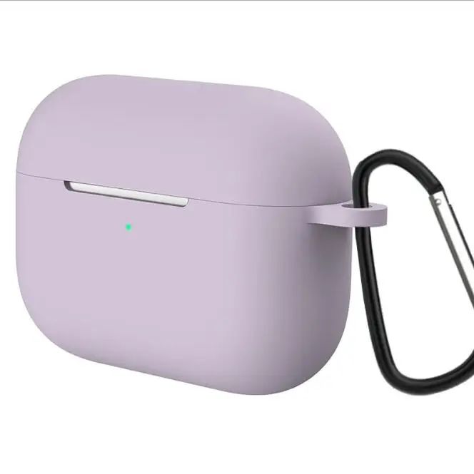 Ультратонкий силиконовый чехол для Apple Airpods Pro, чехол для наушников, беспроводная Bluetooth гарнитура, чехол, Противоударная сумка для Air pods pro 3 - Цвет: lightpurple