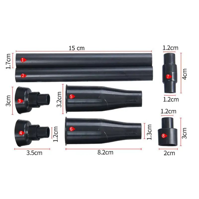 8pcs Fountain Pump Nozzle Set Multifunction Plastic Waterfall Garden Spray Heads for Pool Pond Fountain Submersible Pump