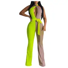 Korean Velvet Women Jumpsuits Sexy Slim Sleeveless Backless Sports Front And Back Wear Rompers Monos de Fiesta 2020 New Hot E