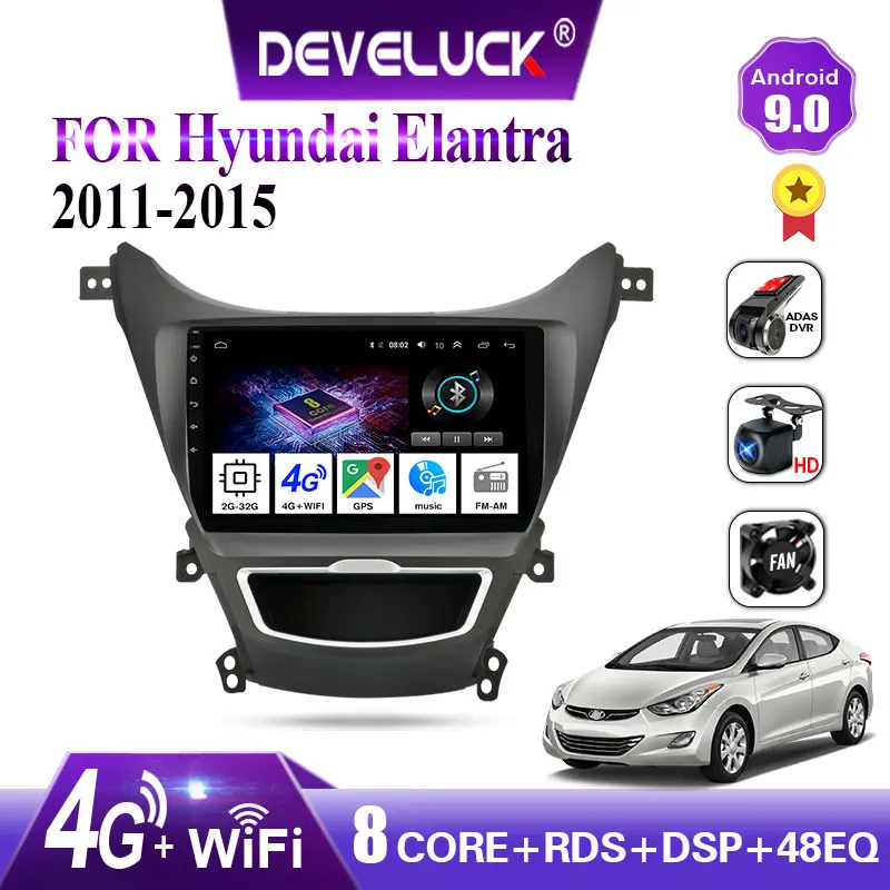 

Android 9.0 Car Radio carplay GPS Navigation Multimedia video Player For Hyundai Elantra Avante I35 2011-2016 FM 2din Stereo DVD