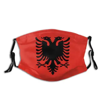 

Albania Flag Unisex Reusable Face Mask with filter Anti Haze Dustproof Mask Protection Mask Respirator Mouth Muffle