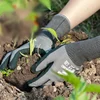 Guantes de jardinería recubiertos de nitrilo para mujeres y hombres, protección contra cortes y suciedad, nailon elástico, transpirable, 1 par ► Foto 3/6