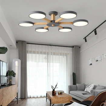 

Modern Hanging Bedroom Home Decoration Indoor Lamp Nordic Iron Lampshade Living Room Led Chandelier Lights For Living Room