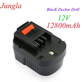 

12V 12800mAh Rechargeable Tool Battery forBlack Decker A12 A12EX FSB12 FS120B A1712 HP12K HP12 Ni-MH Replacement Drill Battery
