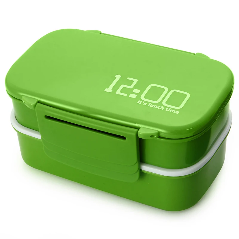 

Newly 1x Japanese Style 2-Layer Plastic Portable Double Layers Sealed Lunch Box