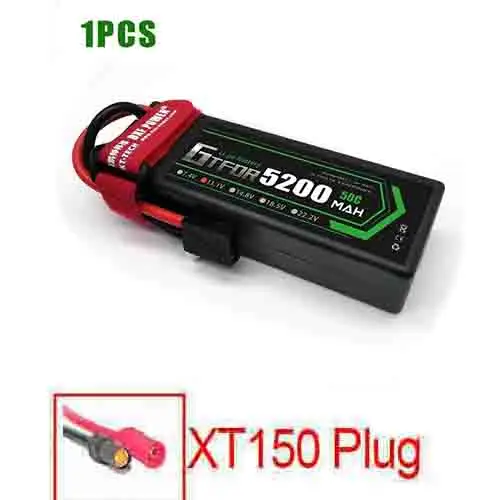 GTFDR 11,1 v 5200mah 50C 3s max 100C 3,7 V 1000mah 25C max60C запасные части для радиоуправляемого дрона traxxas - Цвет: 1PCS3S5200mahXT150