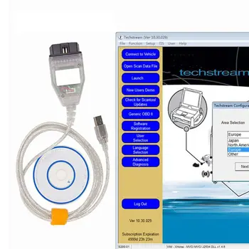 

High Performance VCI J2534 For Toyota TIS Techstream Cable Car OBD2 Diangostic Cable for Windows XP