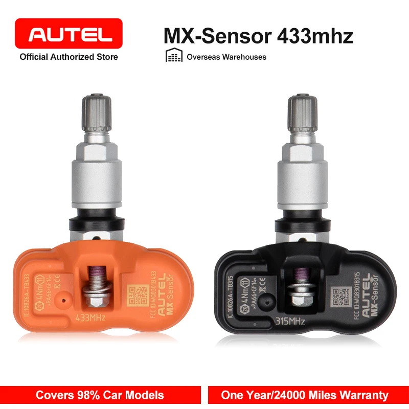 Universal Autel MX-Sensor 433Mhz/315Mhz  TPMS Auto Tire Pressure Programmable 