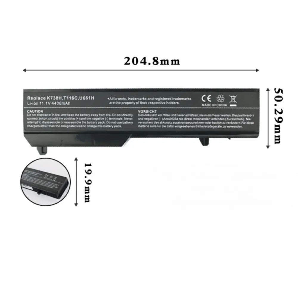 Аккумулятор для ноутбука Dell Vostro 1320 Y022C 312-0859 0K738H 0N958C T116C N958C Y024C | Компьютеры и офис