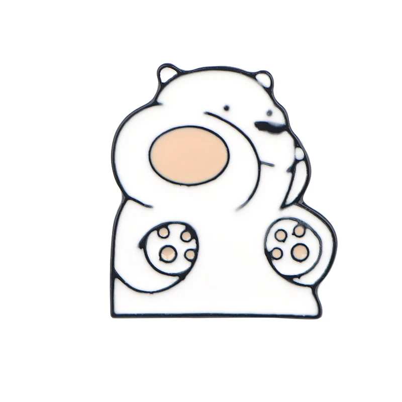 2 P4235 Dongmanli Мы Голые Медведи Мультфильм забавная металлическая брошь булавки рюкзак с нашивками Сумка Милый воротник нагрудные булавки ювелирные изделия - Окраска металла: 2