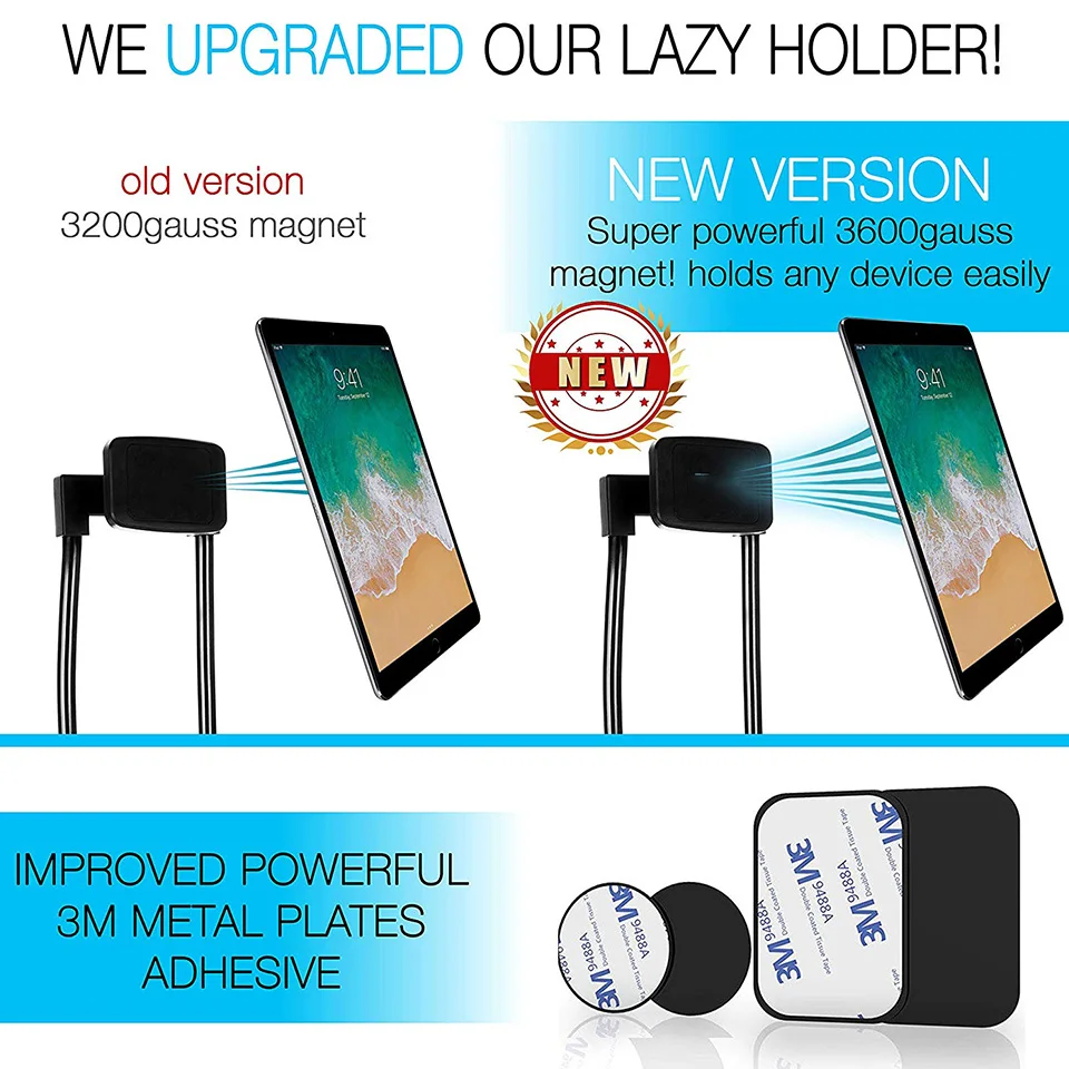  Lazy Neck Phone Holder Car Tablet Holder Stand For Ipad 2/3/4 Air Pro 7-11' Universal Collapsible P
