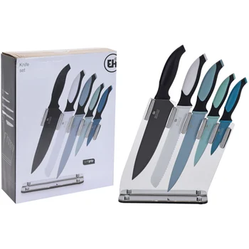 

5 Set kitchen knives high quality ceramicos in your court, in US acrylic bracket. Each knife is going in a different color