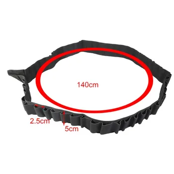 

Tactical 140*5cm 50 Shotgun Shell Bandolier Belt 12 GA 20GA Hunting Ammo Carrier Airsoft Adjustable Rifle Cartridge Belt