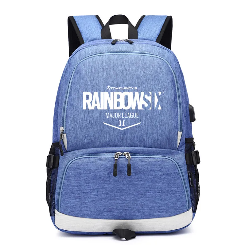 Rainbow Six Siege usb зарядка Школьная Сумка холщовый рюкзак сумки на плечо ноутбук дорожная сумка рюкзак для подростков