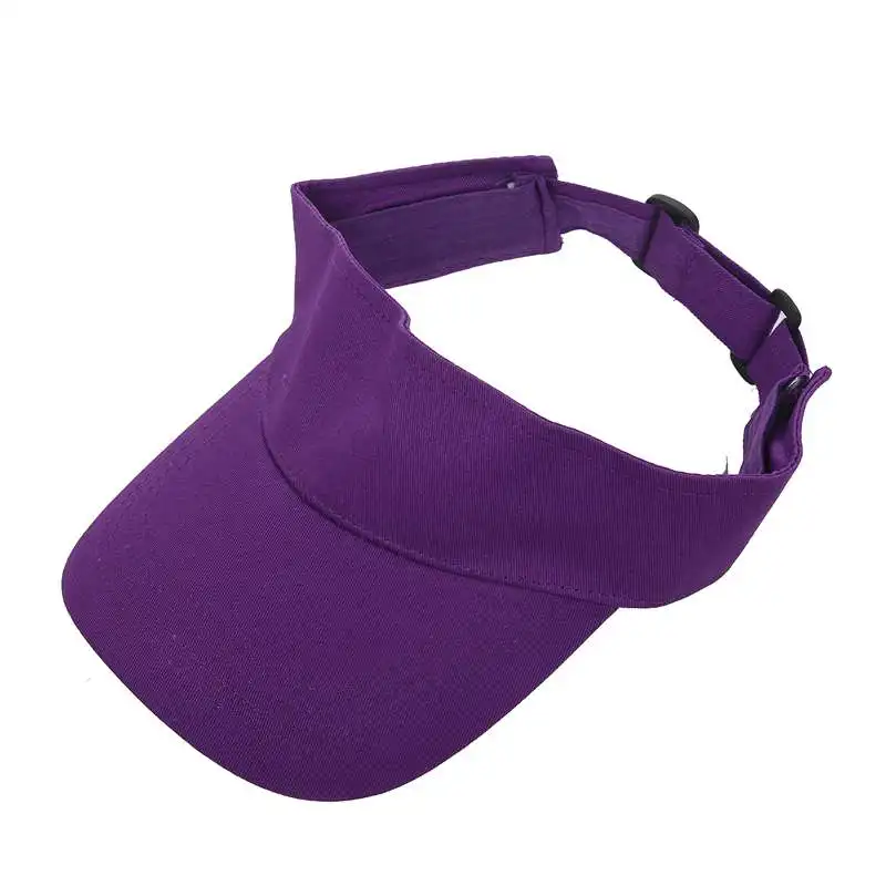 

Men Women Sun Visor Cotton Sports Golf Tennis Headband Adjustable Cap Hat, Purple