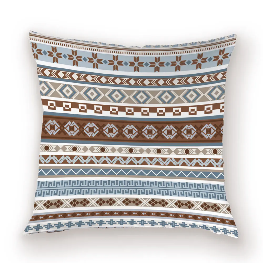 L804-8 Boho Шикарный декор, красочные подушки, Ретро стиль, в полоску, для дома, декоративная наволочка, для дома, геометрические подушки, Наволочки, чехол - Цвет: L804-8
