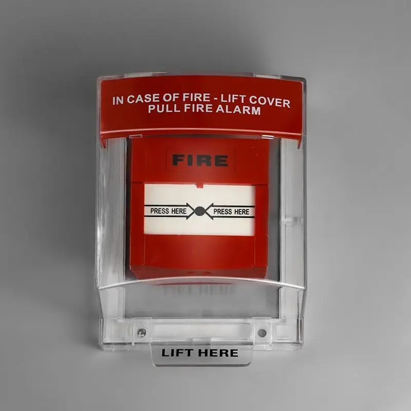 Emergency Alarm Button High Quaility Pull/Break Key Reset Fire Detection Rainproof Push Button Manual Call Point Transparent Cover