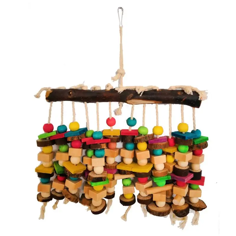 

Parrot Interactive Chew Tastic Rack of Shredded Fun Colorful Wooden Block Towel Premium New