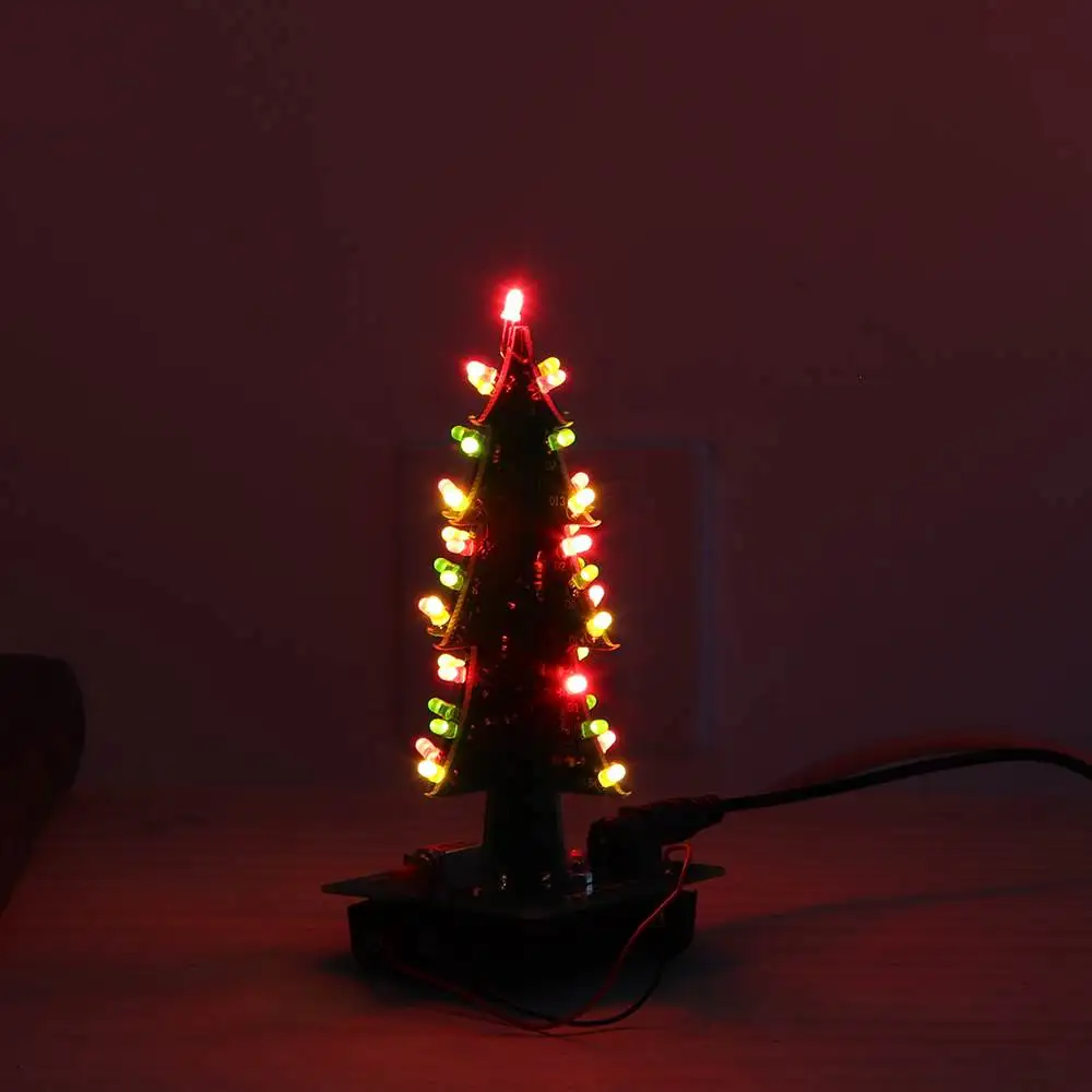 Рождественская елка DIY Assemb светодиодный Светодиодный светильник, электронный 3D украшение, дерево, детский подарок, обновленная версия, Счастливого Рождества
