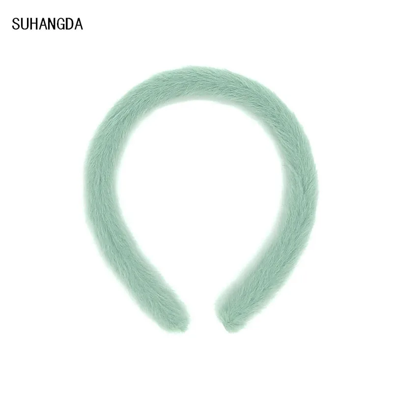Headband 3 Новинка, милая однотонная плюшевая цветная атласная повязка для волос, покрытая полимером, повязки для волос для девочек, детская однотонная повязка для волос, повязка для волос, головной убор - Цвет: Headband 3