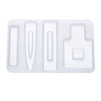 

4 Shapes Hair Clips Jewelry Resin Mold Geometric Hair Clip Barrettes Mold Tools