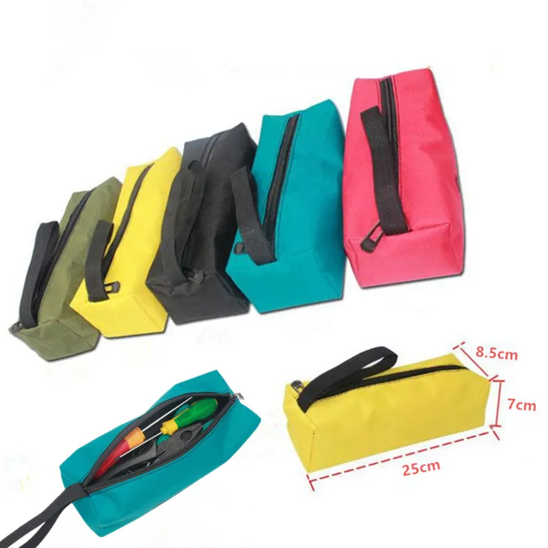 

Waterproof Oxford Canvas Storage Hand Tool Bag Screws Nails Drill Bit Metal Parts Fishing Travel Makeup Organizer Pouch Bag Case