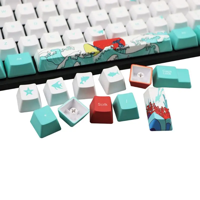 5 сторон краситель-сублимация 109 Ukiyo-e морские волны Keycap механическая клавиатура