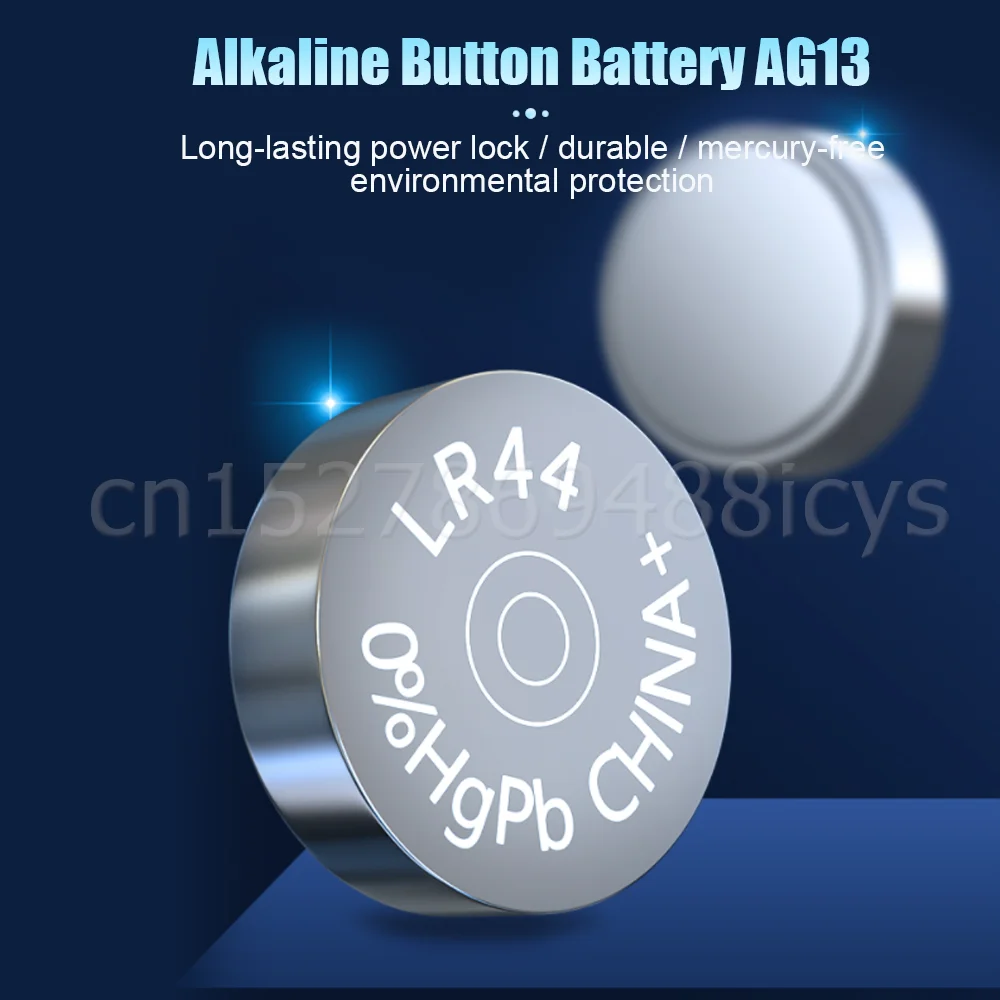 LR44 A76 AG13 357 357A S76E G13 1.5V Alkaline Batteries For Watch LED Light Clock Toy LR1154 SR1154 SR44 GP76 Button Coin Cell lithium coin