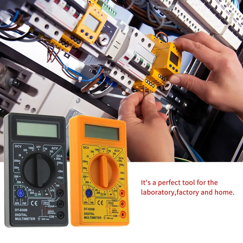 Карманный цифровой мультиметр DT-830B мини 1999 отсчетов AC/DC Ампер Вольт Ом тестер Амперметр Вольтметр мультиметр