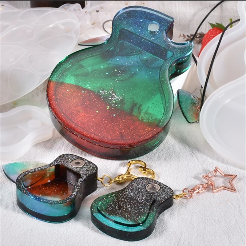 Molde De Silicona Para Púas De Guitarra Triangulares - Para Resina Epoxi, Joyería, Tamaño 5x0.5 Cm, Apto Para Alimentos Y Reutilizable