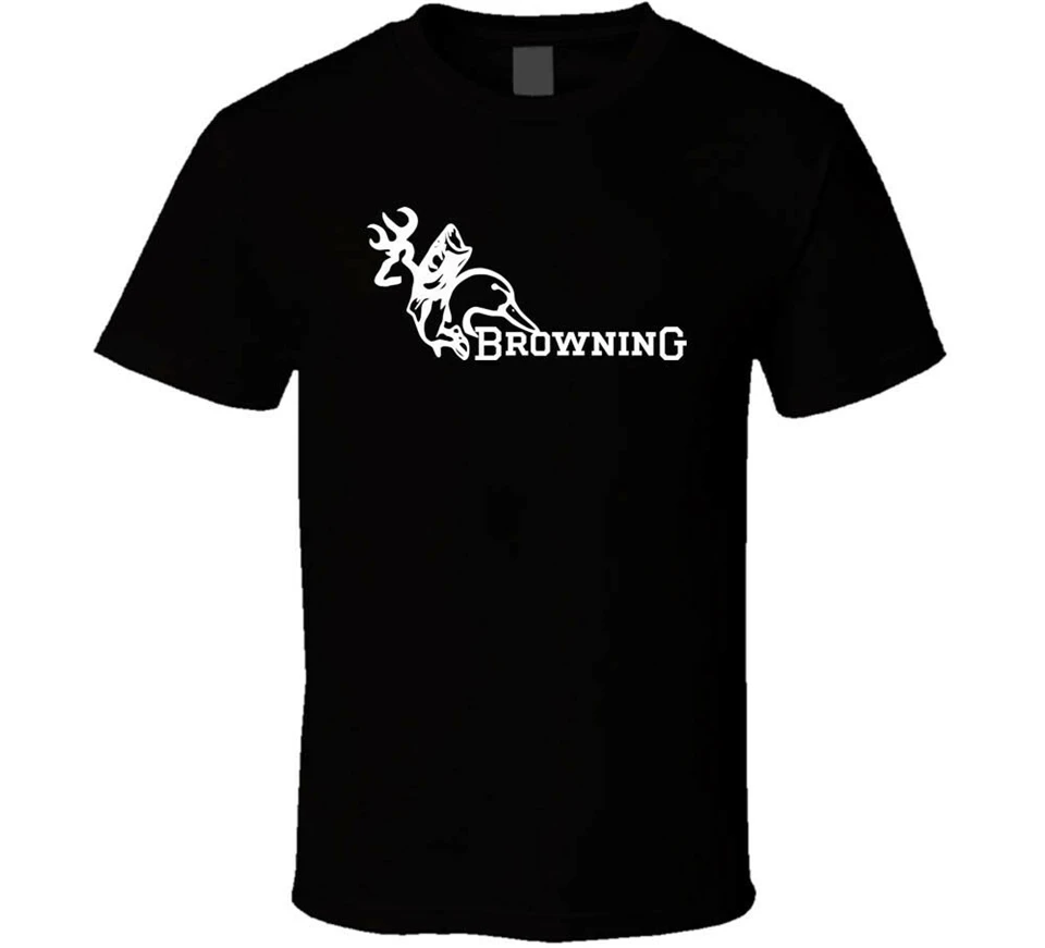Browning Logo New Shirt Black White Tshirt Men'S Free Shipping Funny Design Tee | Мужская одежда