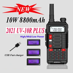Baofeng – walkie talkie 2021 Plus, émetteur Radio bidirectionnel Cb, équipement de Communication pour voiture, longue portée de 25km, nouvel arrivage, Uv 10R 