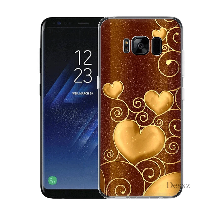 Мобильный чехол для телефона для samsung A3 A5 A6 A7 A8 A9 A10 A20 A30 A40 A50 A60 A70 твердый переплет золотого цвета с принтом «сердце», «Любовь крышка - Цвет: H7