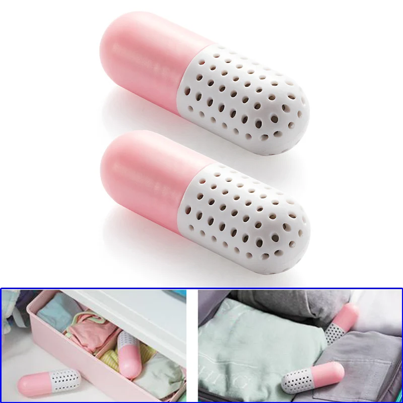 

2 Pcs Capsule Shape Shoe Dryer Moisture Proof Smell Absorber Deodorant JS21